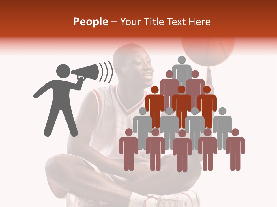 A Man Sitting On A Stool Holding A Basketball PowerPoint Template