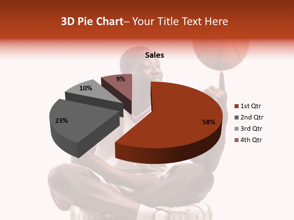 A Man Sitting On A Stool Holding A Basketball PowerPoint Template