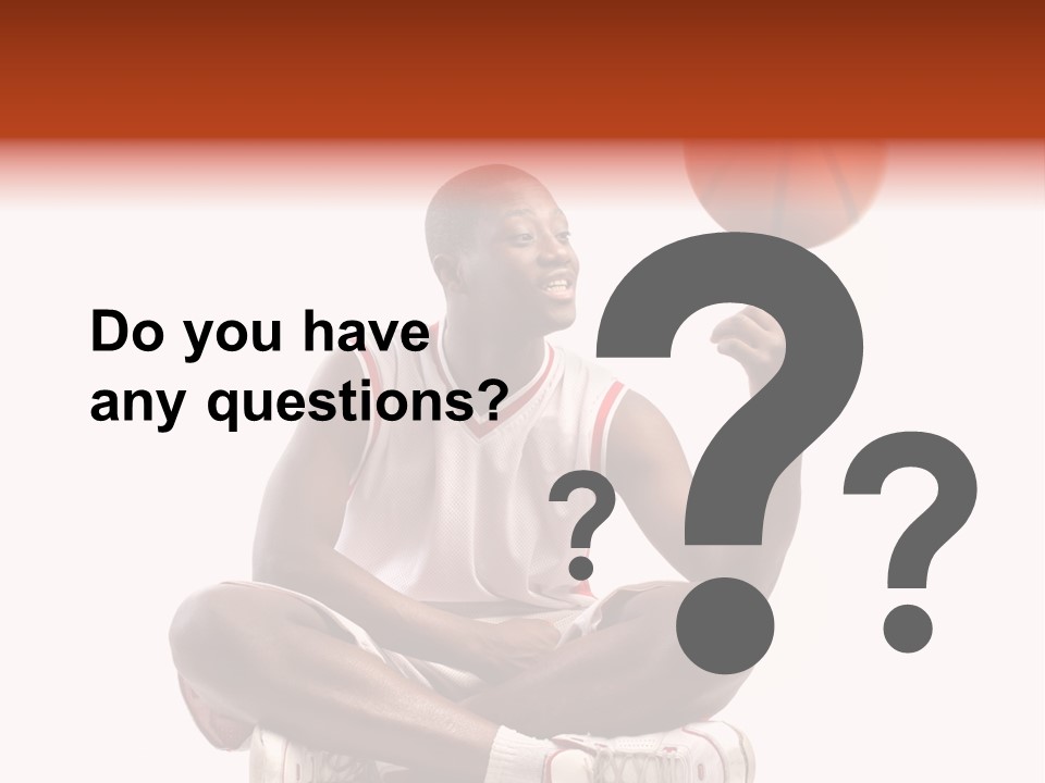 A Man Sitting On A Stool Holding A Basketball PowerPoint Template