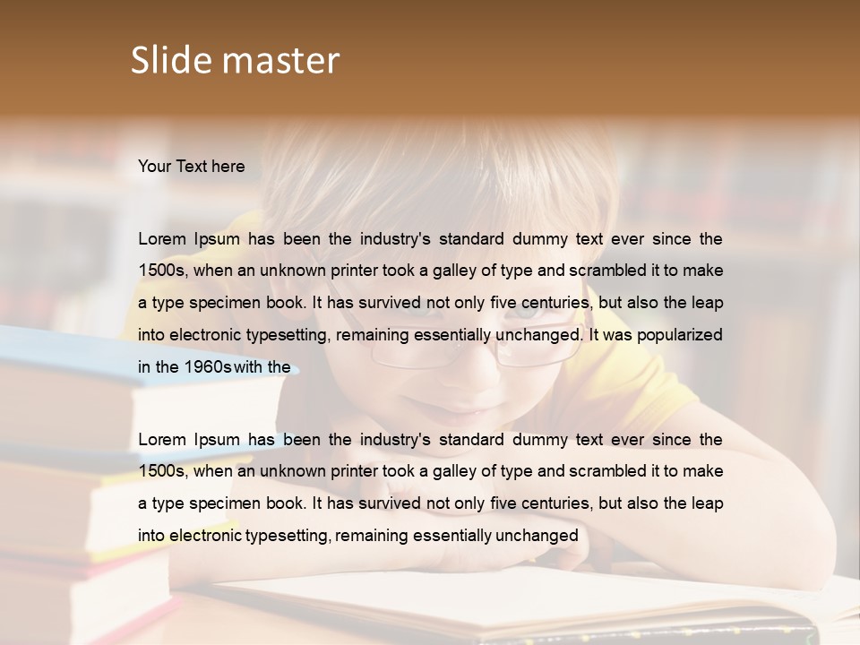 Study Pupil Lad PowerPoint Template