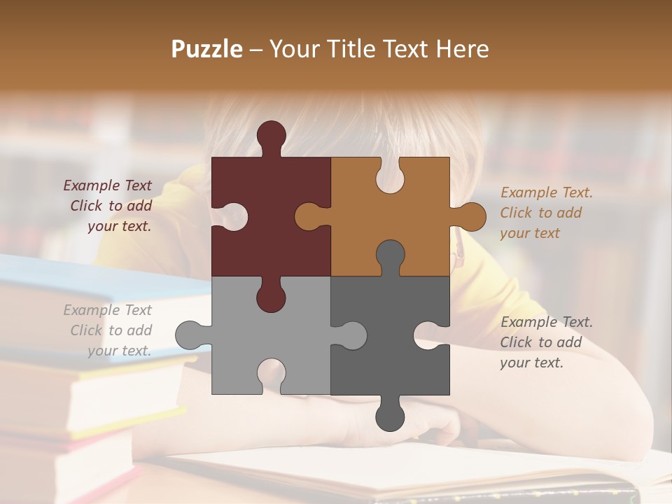 Study Pupil Lad PowerPoint Template