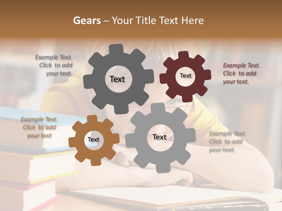 Study Pupil Lad PowerPoint Template