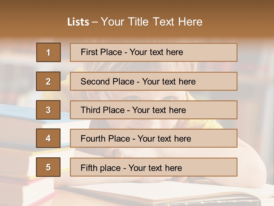 Study Pupil Lad PowerPoint Template