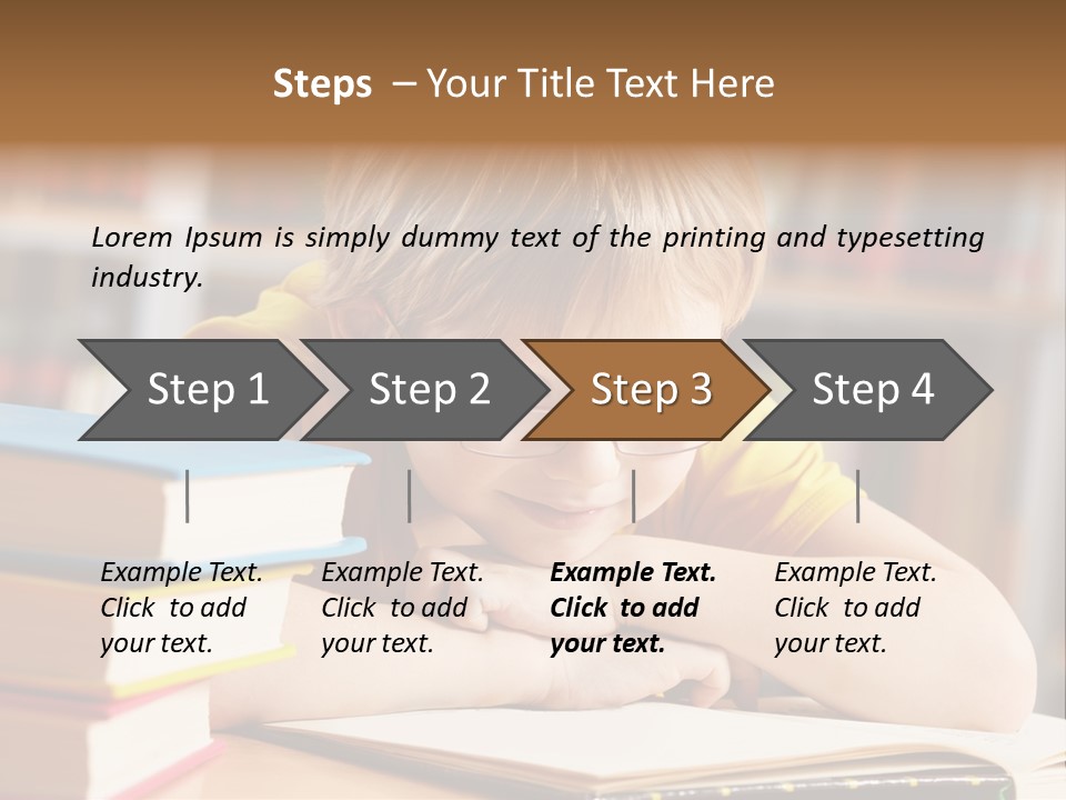Study Pupil Lad PowerPoint Template