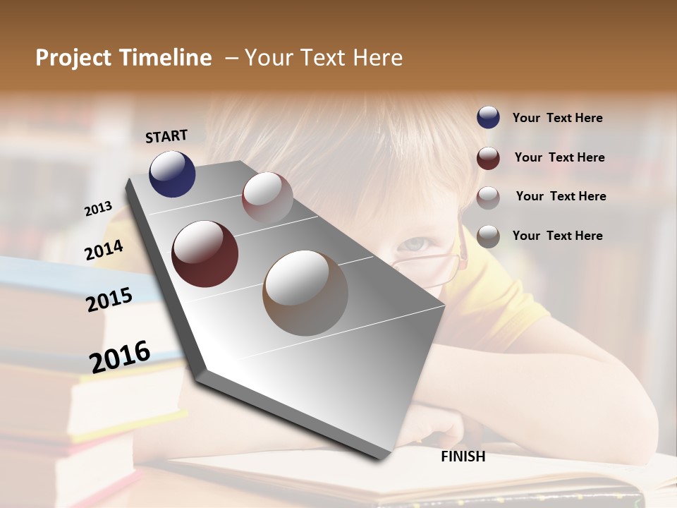 Study Pupil Lad PowerPoint Template