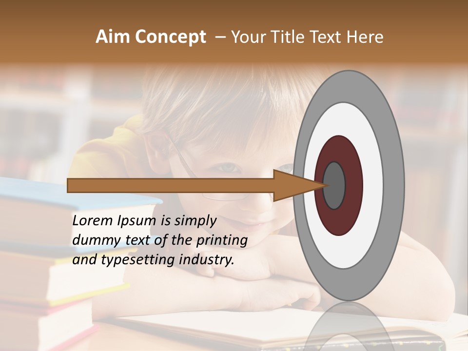 Study Pupil Lad PowerPoint Template