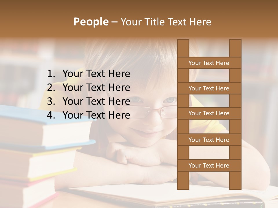Study Pupil Lad PowerPoint Template