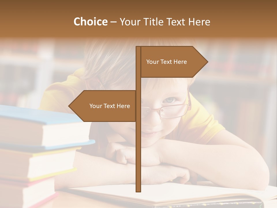 Study Pupil Lad PowerPoint Template