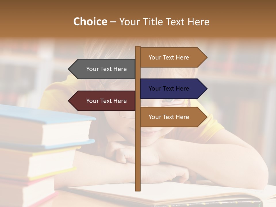 Study Pupil Lad PowerPoint Template