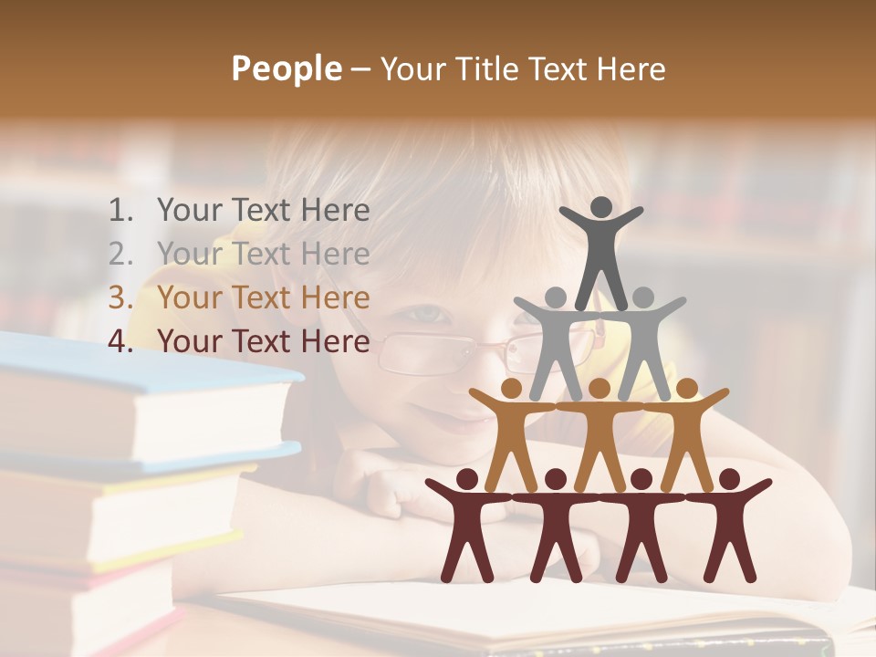 Study Pupil Lad PowerPoint Template