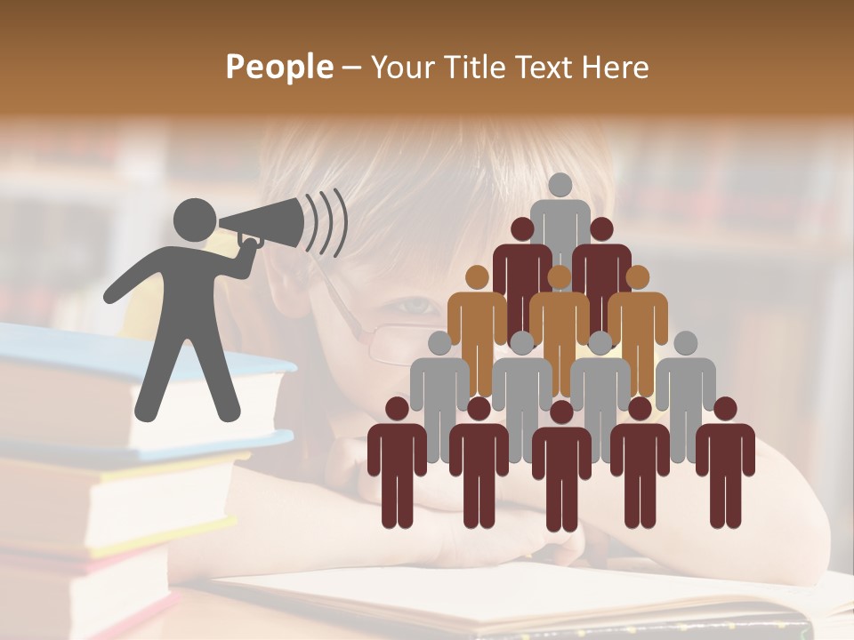 Study Pupil Lad PowerPoint Template