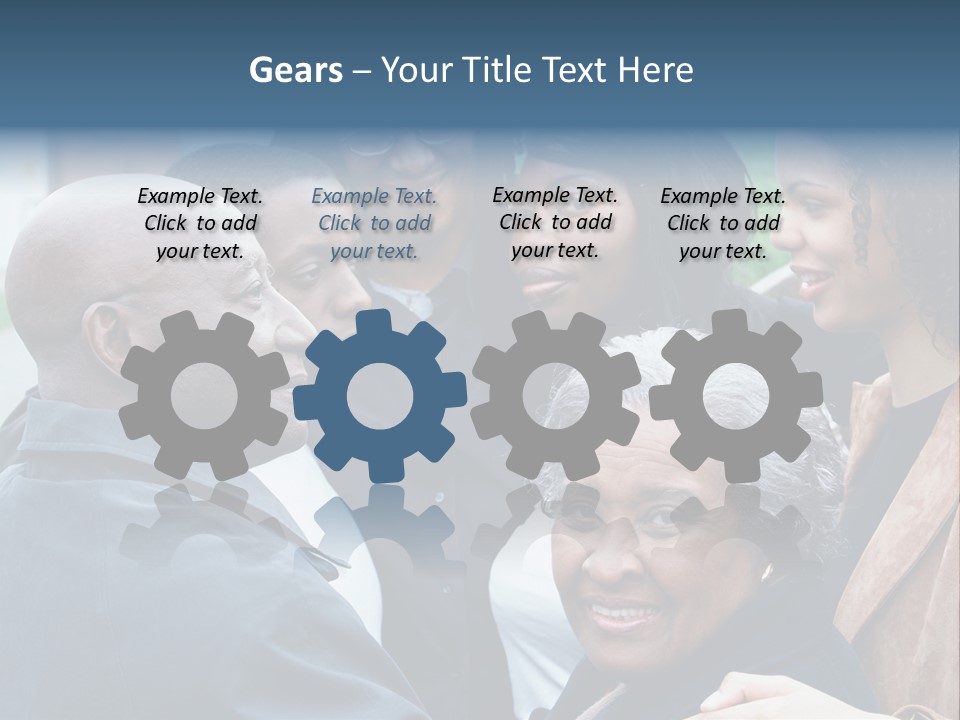 A Group Of People Standing Next To Each Other PowerPoint Template