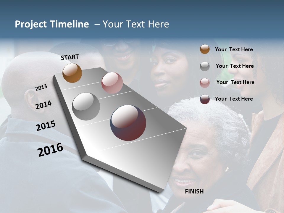 A Group Of People Standing Next To Each Other PowerPoint Template