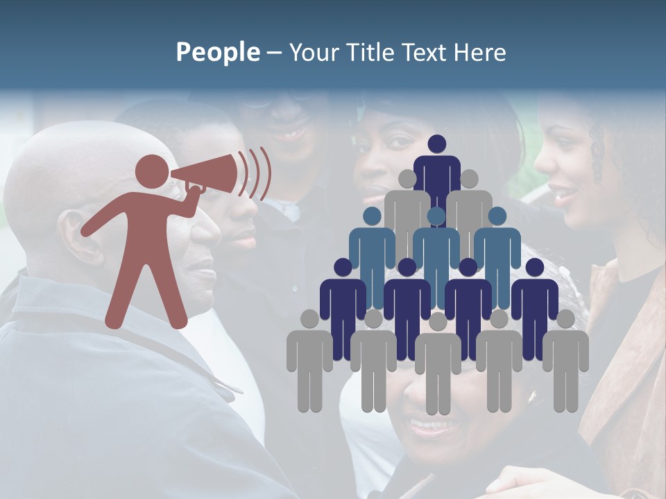 A Group Of People Standing Next To Each Other PowerPoint Template