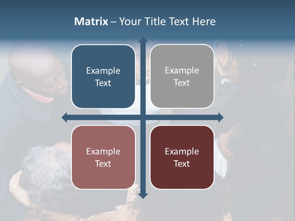 A Group Of People Standing Around Each Other PowerPoint Template