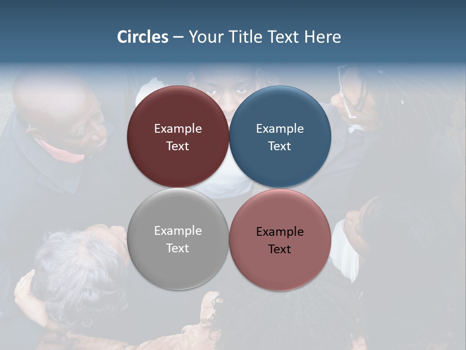 A Group Of People Standing Around Each Other PowerPoint Template