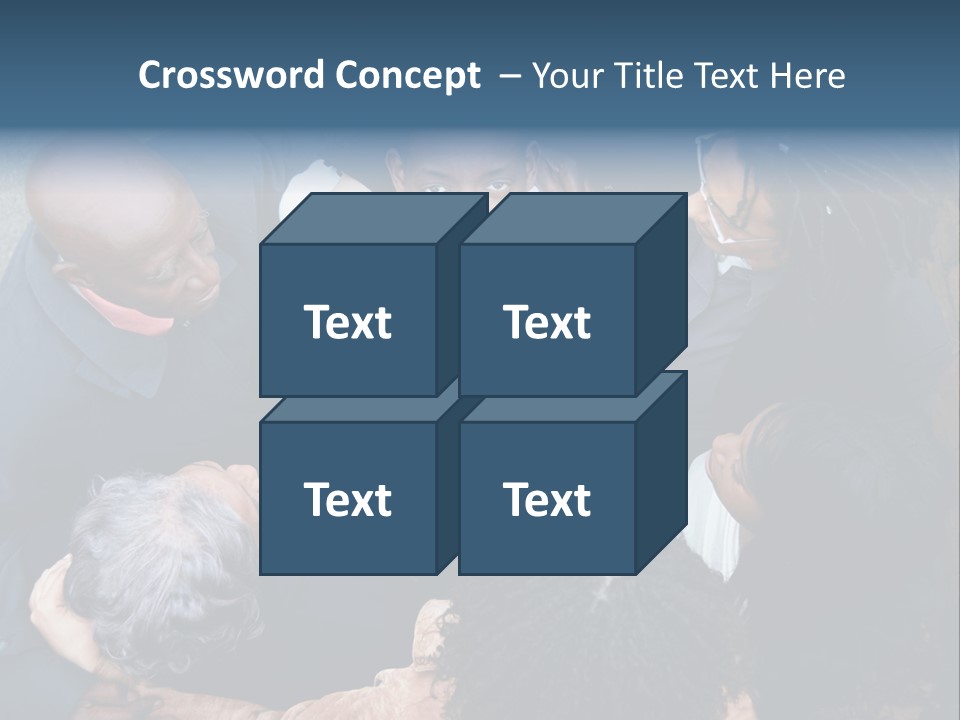 A Group Of People Standing Around Each Other PowerPoint Template