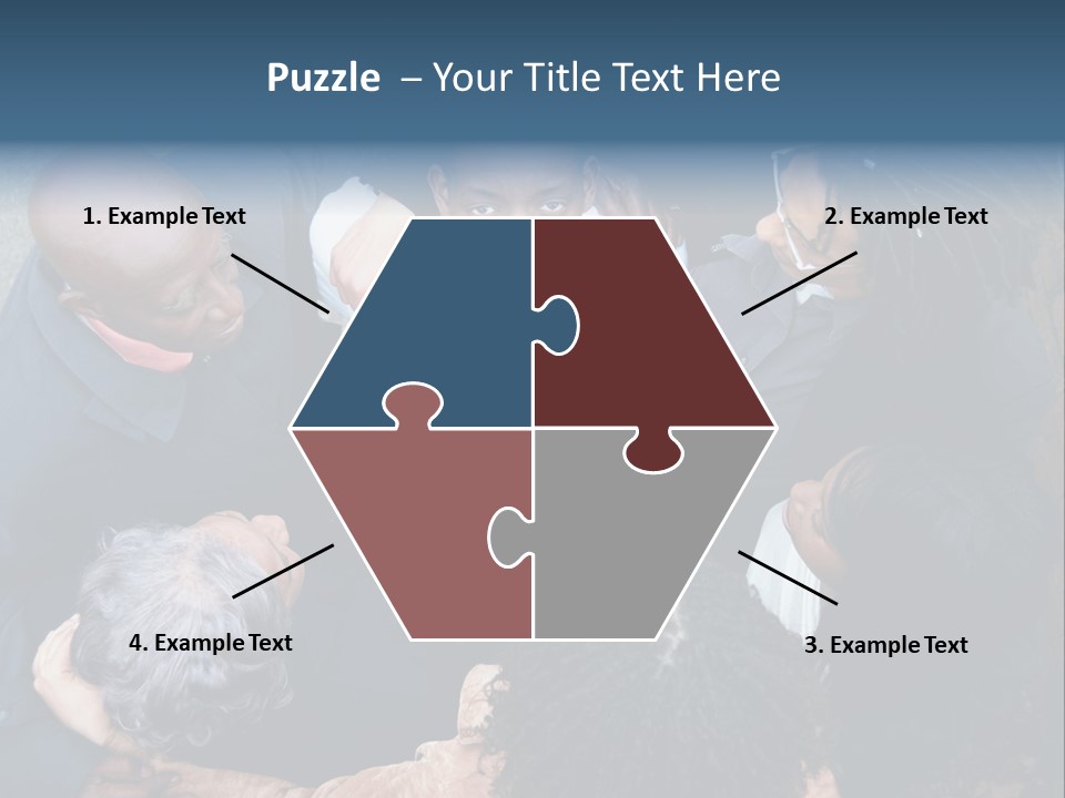 A Group Of People Standing Around Each Other PowerPoint Template