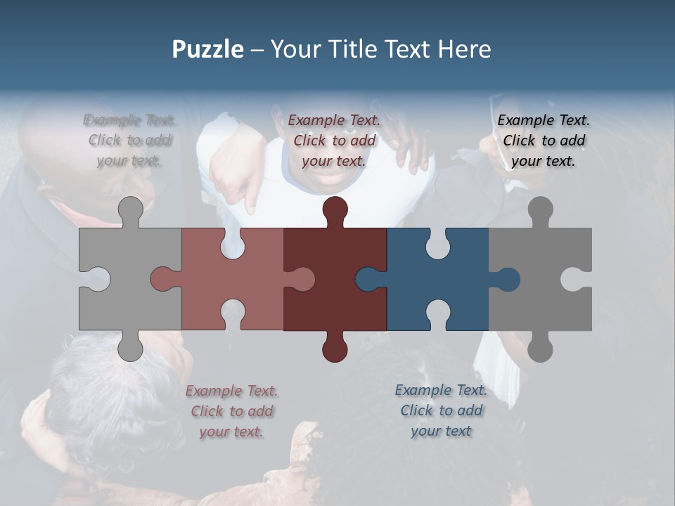 A Group Of People Standing Around Each Other PowerPoint Template