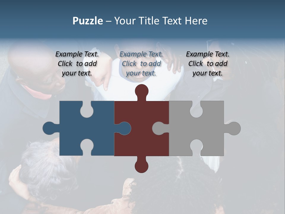 A Group Of People Standing Around Each Other PowerPoint Template