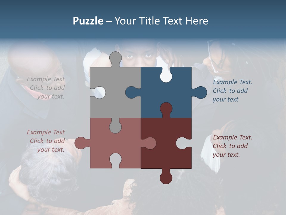 A Group Of People Standing Around Each Other PowerPoint Template