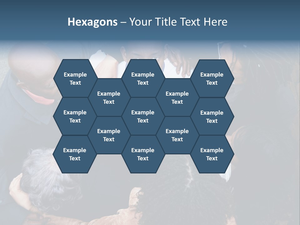 A Group Of People Standing Around Each Other PowerPoint Template