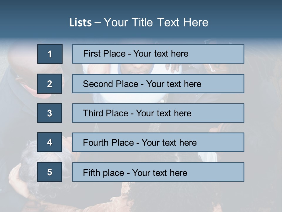 A Group Of People Standing Around Each Other PowerPoint Template