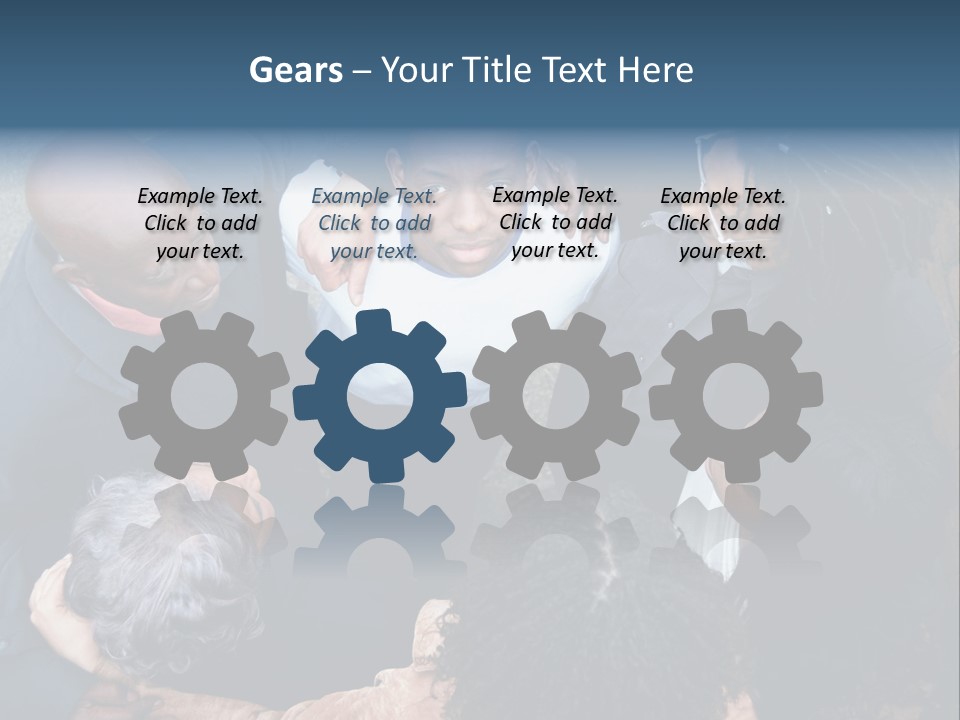 A Group Of People Standing Around Each Other PowerPoint Template