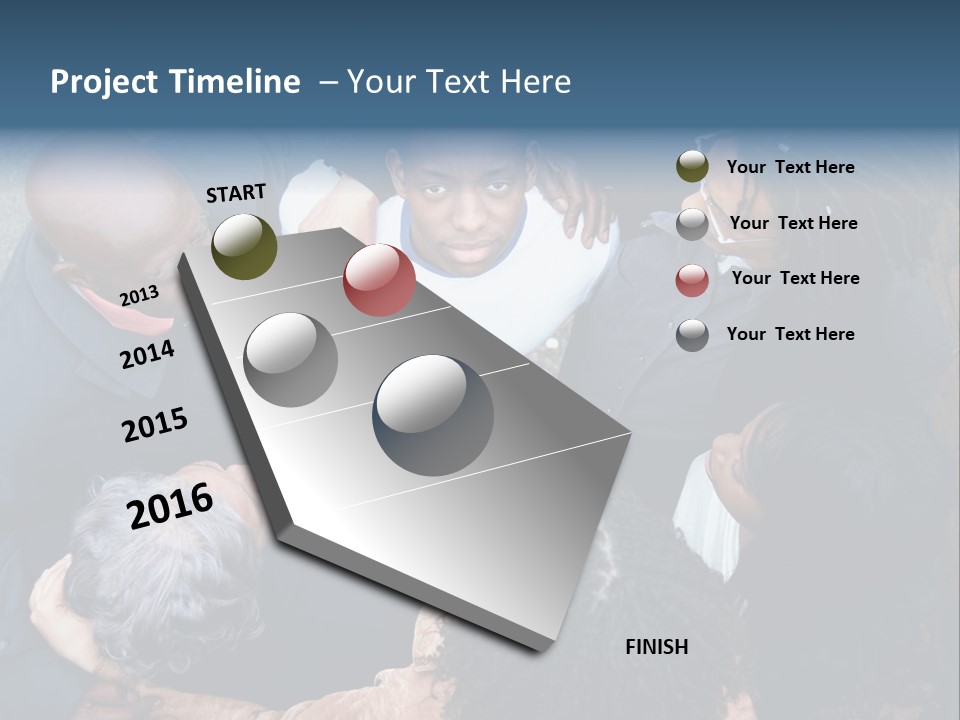A Group Of People Standing Around Each Other PowerPoint Template