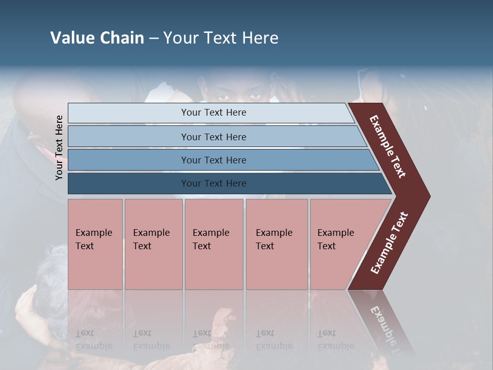 A Group Of People Standing Around Each Other PowerPoint Template