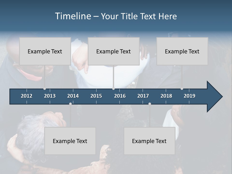 A Group Of People Standing Around Each Other PowerPoint Template