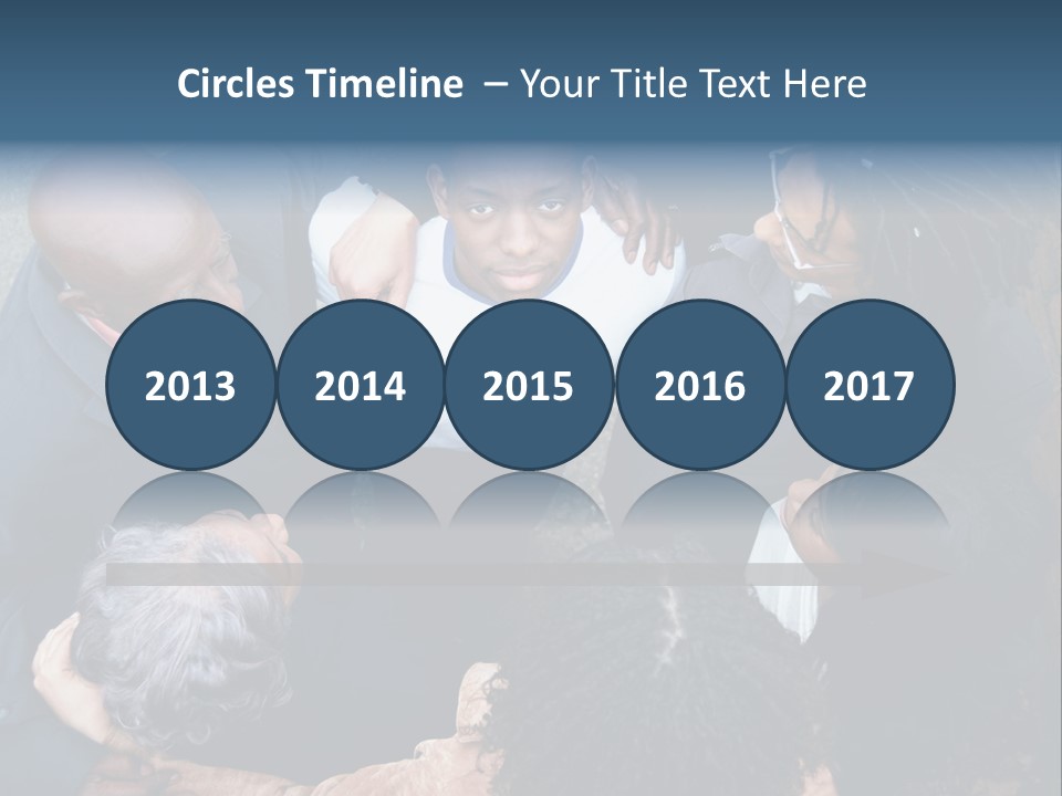 A Group Of People Standing Around Each Other PowerPoint Template