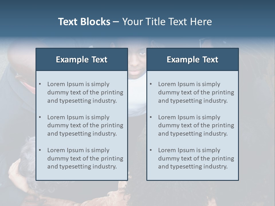 A Group Of People Standing Around Each Other PowerPoint Template