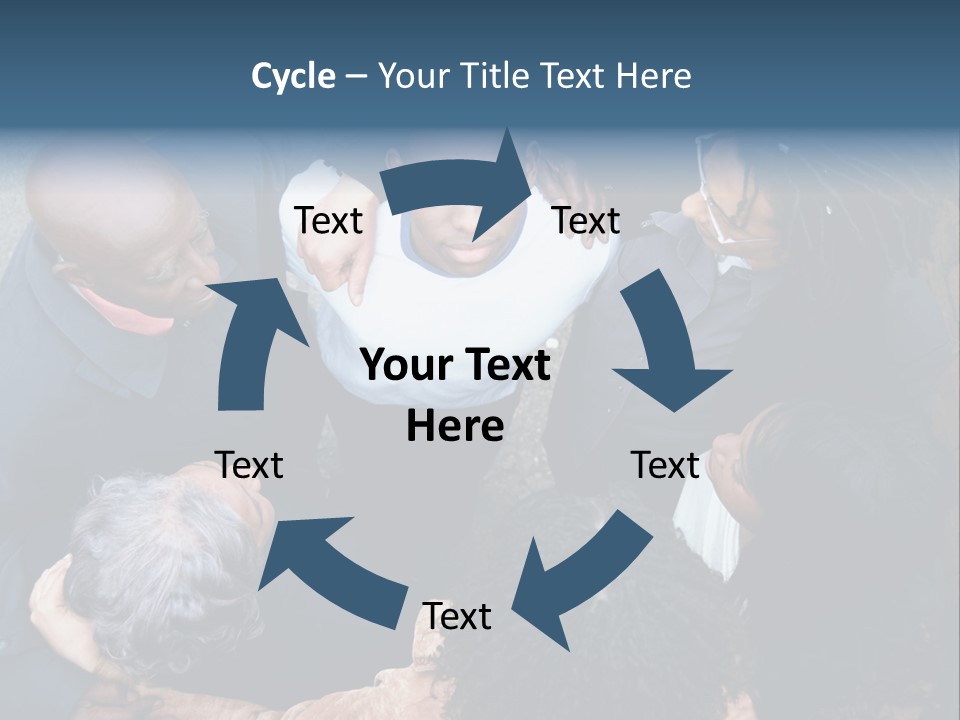 A Group Of People Standing Around Each Other PowerPoint Template