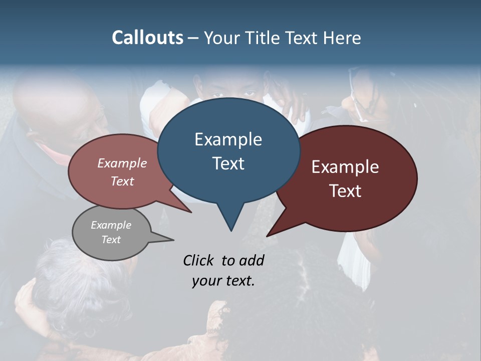 A Group Of People Standing Around Each Other PowerPoint Template