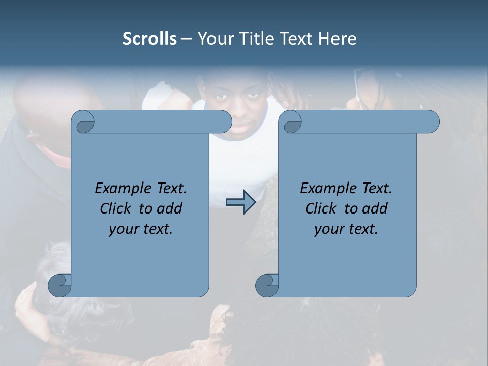 A Group Of People Standing Around Each Other PowerPoint Template