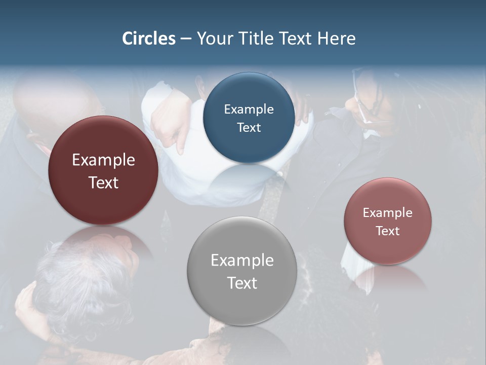 A Group Of People Standing Around Each Other PowerPoint Template