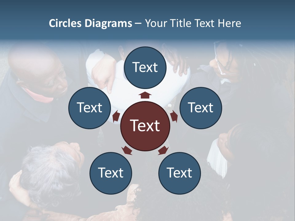 A Group Of People Standing Around Each Other PowerPoint Template