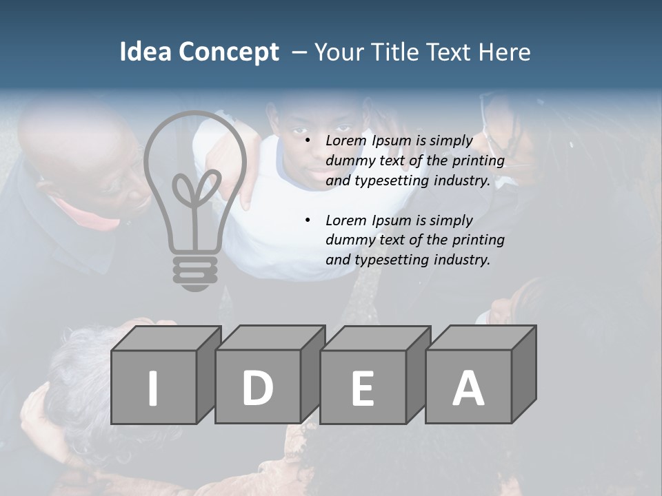 A Group Of People Standing Around Each Other PowerPoint Template