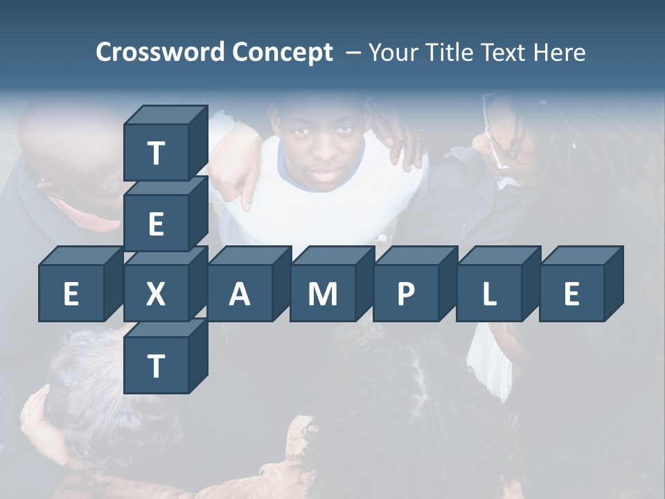 A Group Of People Standing Around Each Other PowerPoint Template