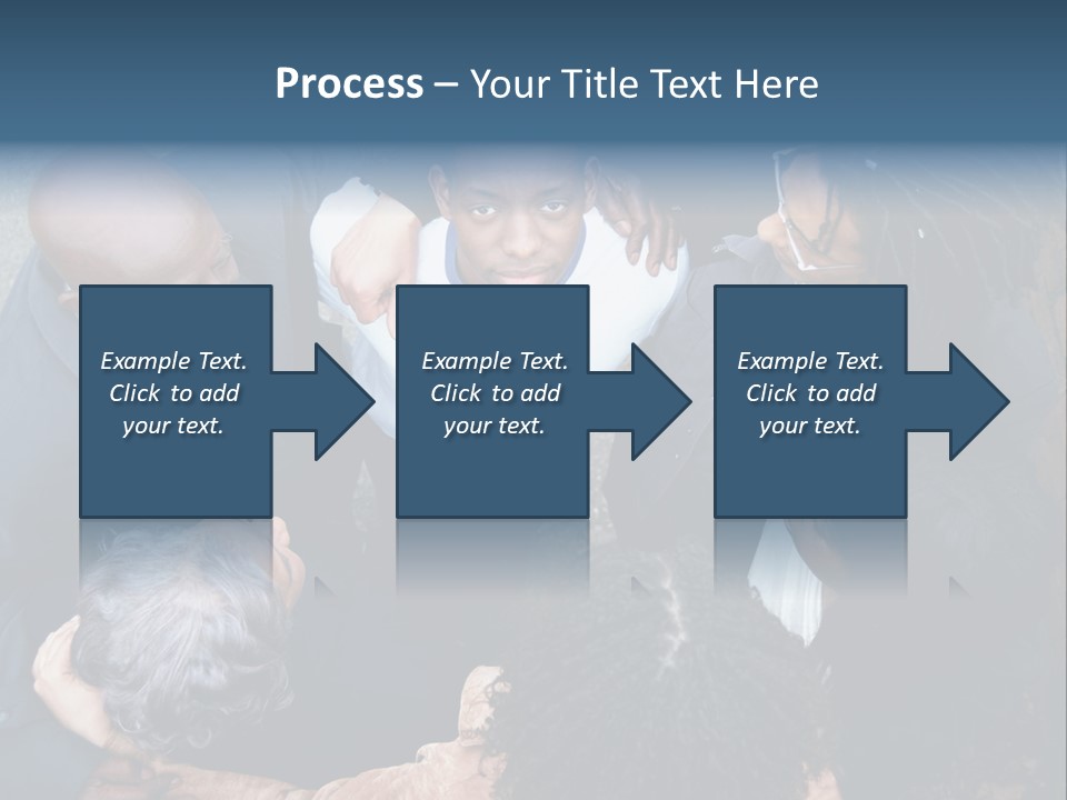 A Group Of People Standing Around Each Other PowerPoint Template