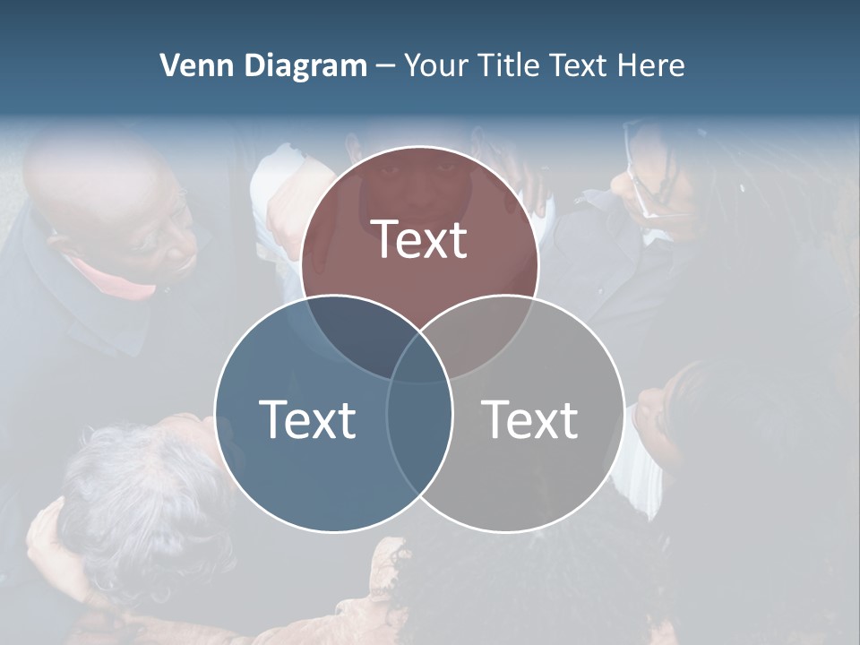 A Group Of People Standing Around Each Other PowerPoint Template
