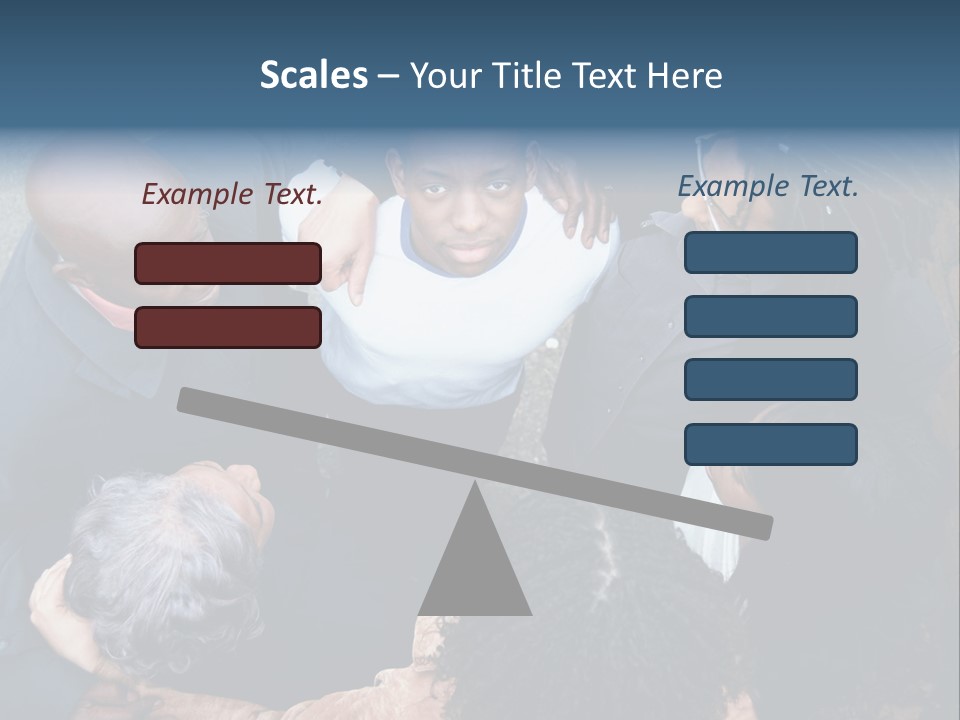 A Group Of People Standing Around Each Other PowerPoint Template