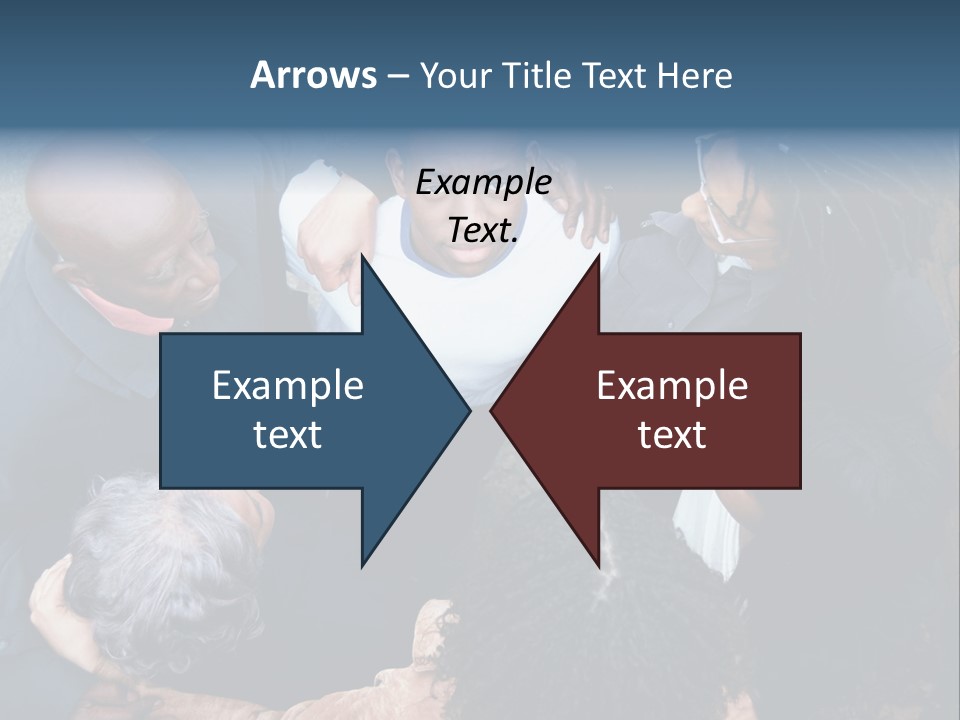 A Group Of People Standing Around Each Other PowerPoint Template