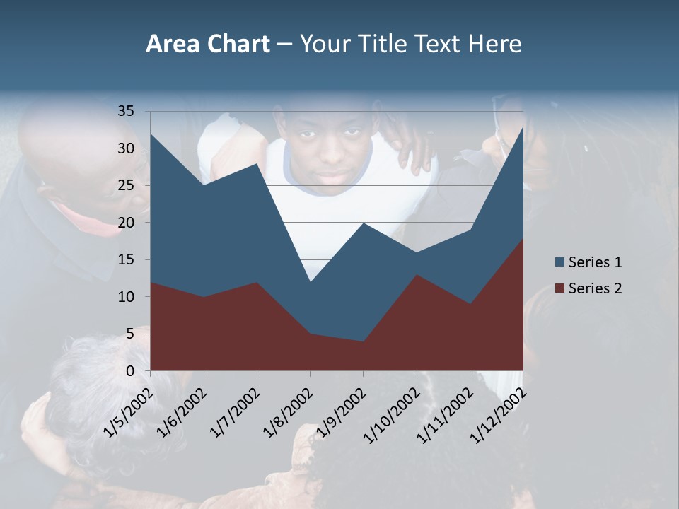 A Group Of People Standing Around Each Other PowerPoint Template