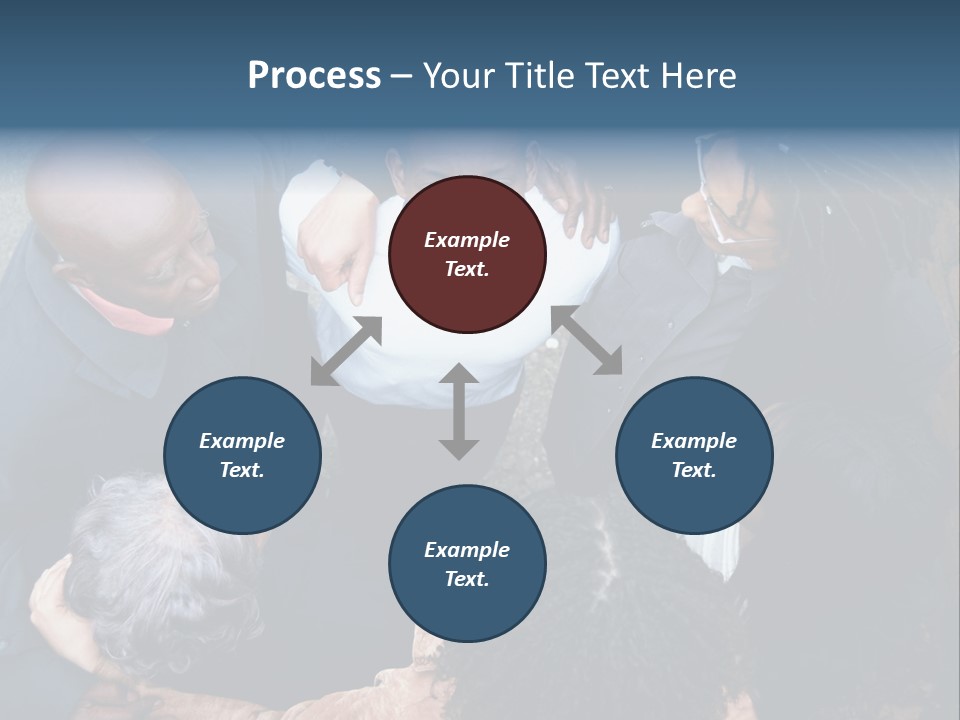 A Group Of People Standing Around Each Other PowerPoint Template