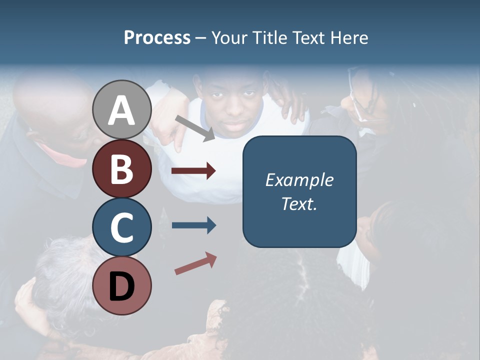 A Group Of People Standing Around Each Other PowerPoint Template
