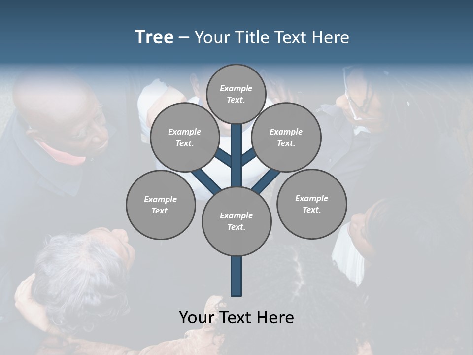 A Group Of People Standing Around Each Other PowerPoint Template