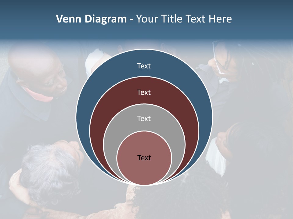 A Group Of People Standing Around Each Other PowerPoint Template