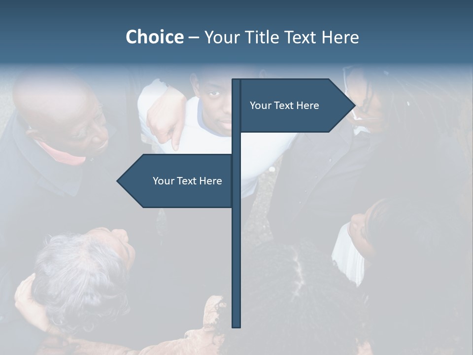 A Group Of People Standing Around Each Other PowerPoint Template